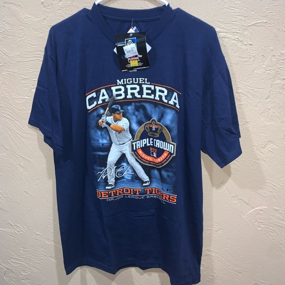 Majestic Shirts Miguel Cabrera Triple Crown 22 Shirt Detroit